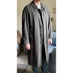 Newport Harbor Trench Coat | Forest Green | Plaid Zip Out Liner 50” Full Length